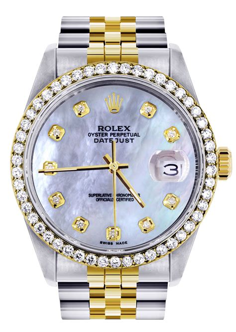 mother of pearl rolex watch